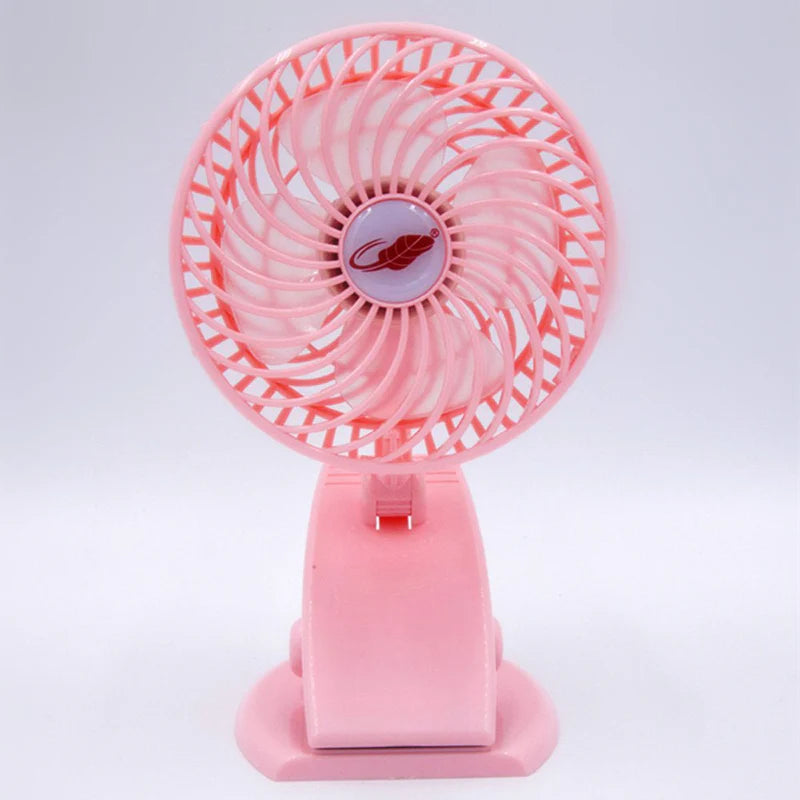 Mini Mute Clip Fan Rechargeable Silent 4 Blades Baby Stroller Fans Portable Air Cooling 3 Speeds Desk USB Fan with USB Output
